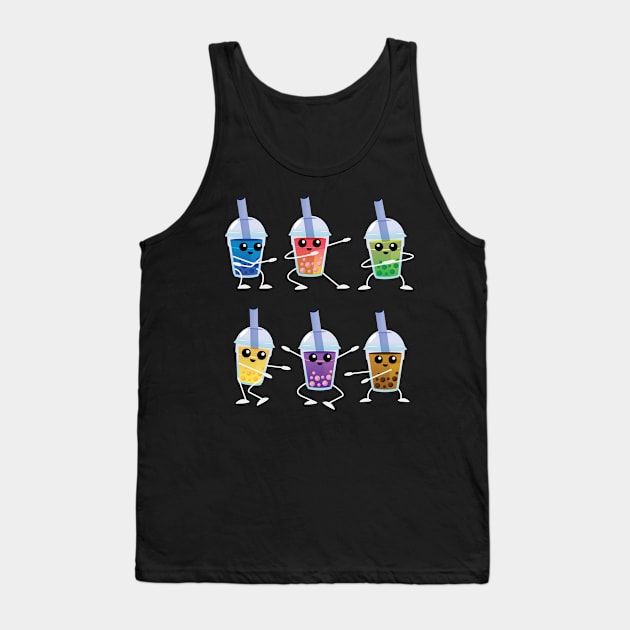 Dabbing Boba Teas Bubble Milk Tea Gift for Boba Tea Lovers Tank Top by Riffize